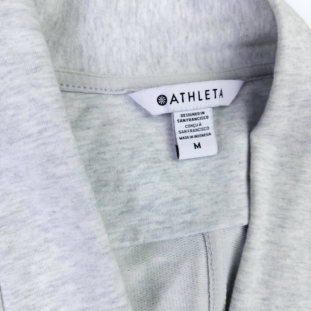 ATHLETA Grey Wrap Sweater Size Medium - Picture 3 of 9